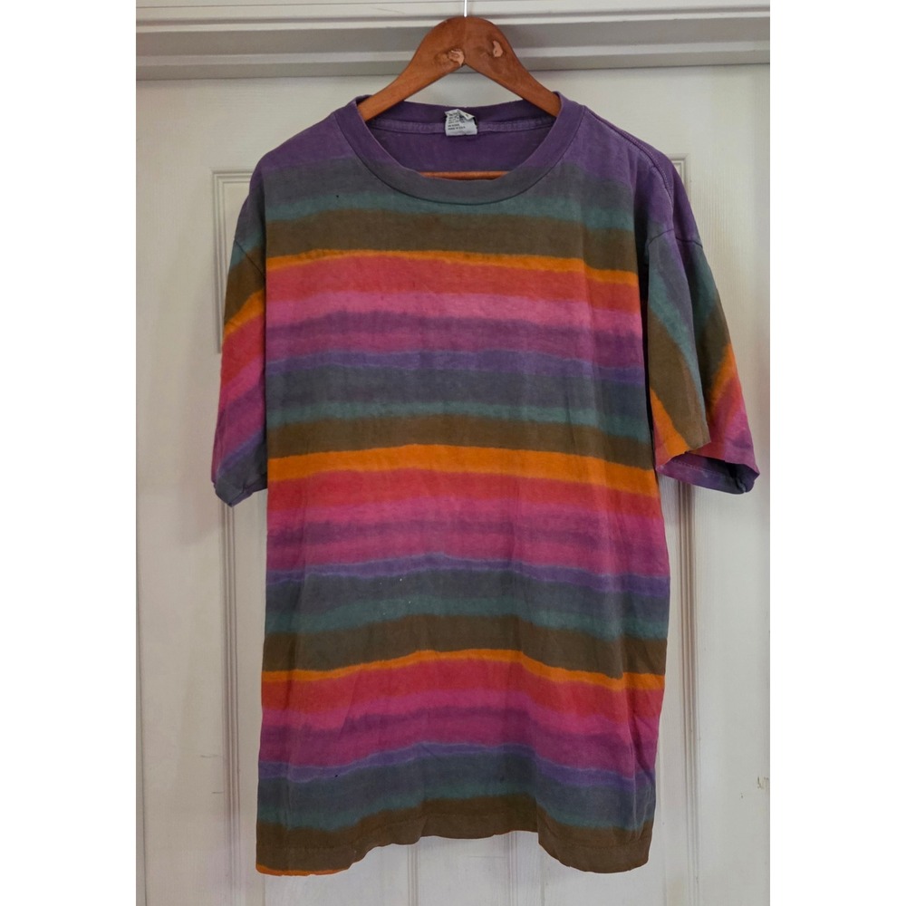 Vintage 90s Sundog Tie Dye Shirt Mens XL Multi Stripe Made in USA
Skater Surfer